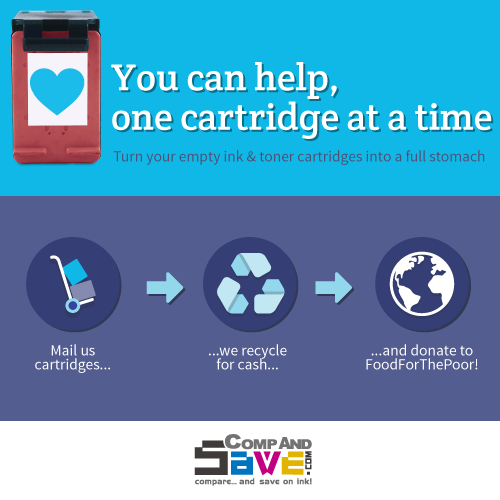 image from Help CompAndSave Support Food for the Poor, Inc. by Donating Empty Printer Cartridges