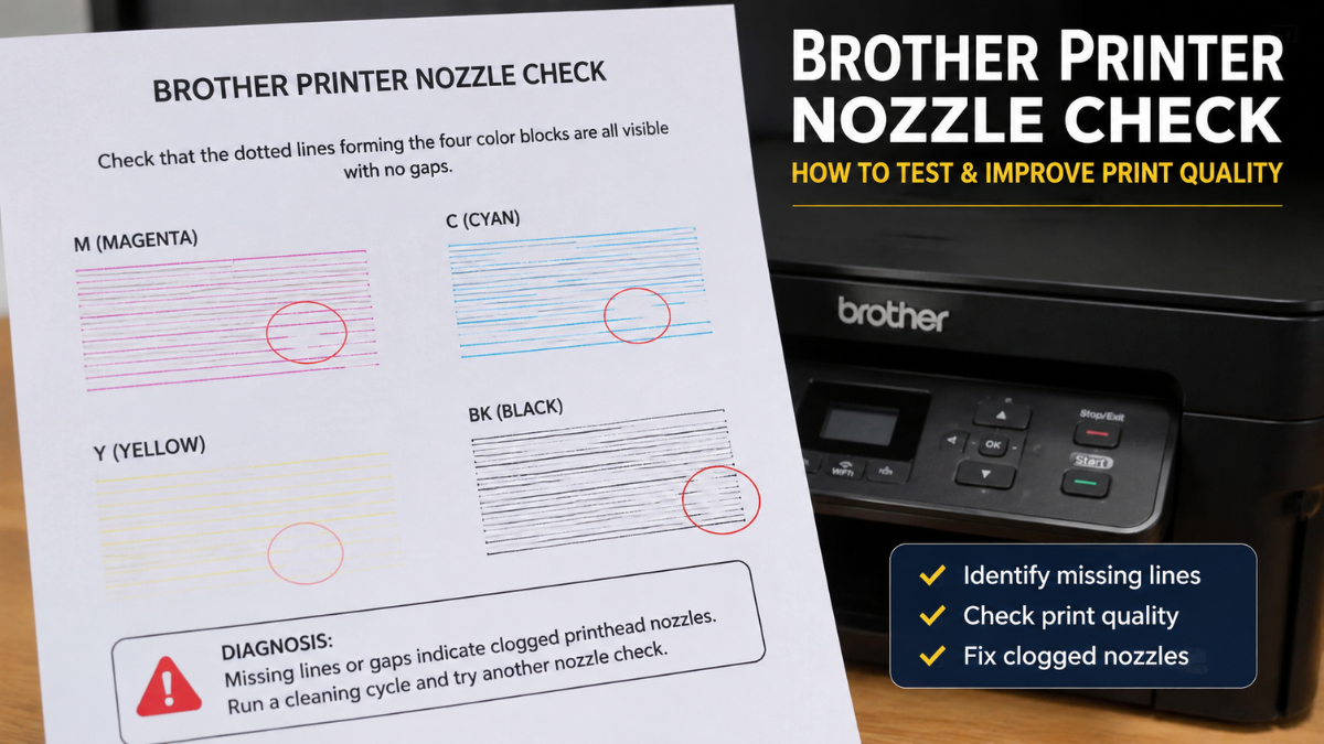image from Brother Printer Nozzle Check: How to Test & Improve Print Quality