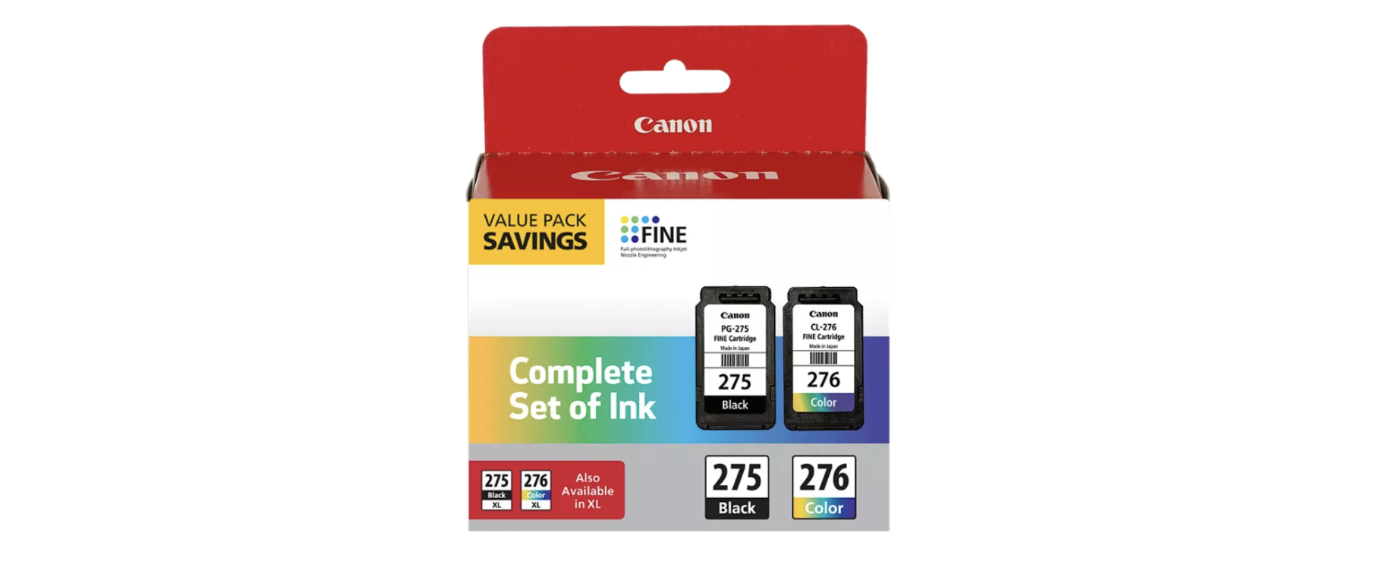 Canon PG-275 Black, CL-276 Tri-Color Ink Cartridge