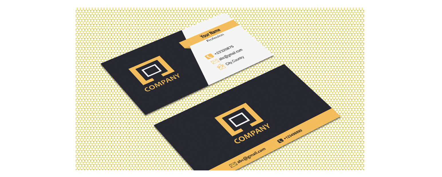 Business Card Information Layout