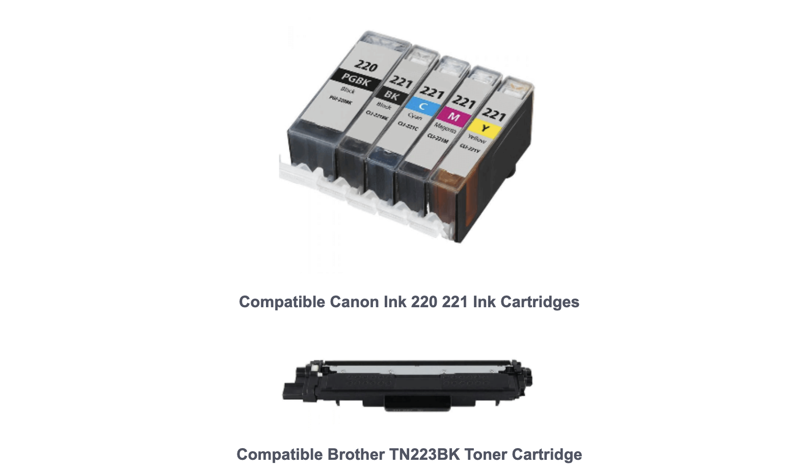 compatible ink and toner cartridges