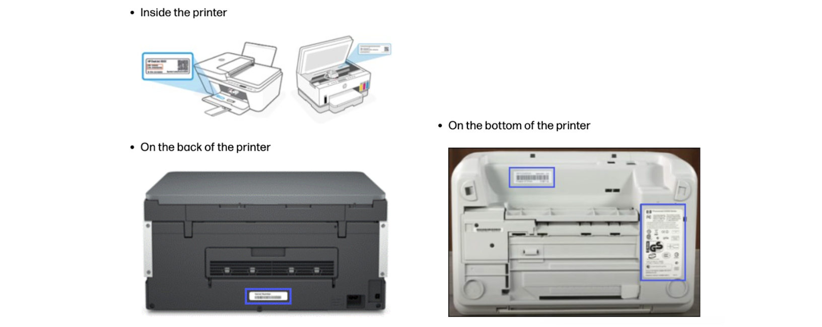 HP Printer Serial Number