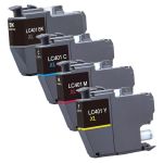 High Yield Brother LC401XL Ink Cartridges Combo Pack of 4: 1 Black, 1 Cyan, 1 Magenta, 1 Yellow