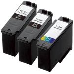 Canon 285 and 286 Ink Cartridges 3-Pack: 2 PG-285 Black, 1 CL-286 Tri-color