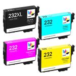 Epson 232XL Ink Cartridges Combo Pack of 4: 1 Black XL, 1 Standard Cyan, Magenta, Yellow