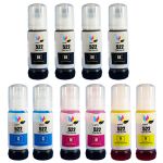 Ultra High Yield Epson 522 Ink Refill Bottles 10-Pack: 4 Black, 2 Cyan, 2 Magenta, 2 Yellow