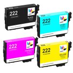 Epson Claria 222 Ink Cartridges Combo Pack of 4: 1 Black, 1 Cyan, 1 Magenta, 1 Yellow