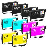 Epson Ink 232XL Cartridges Combo Pack of 10: 4 Black XL, 2 Standard Cyan, Magenta, Yellow