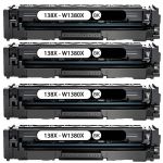 High Yield HP 138X Printer Toner Cartridges 4-Pack, Black