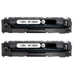 HP W1380A Toner Cartridges 2-Pack, Black