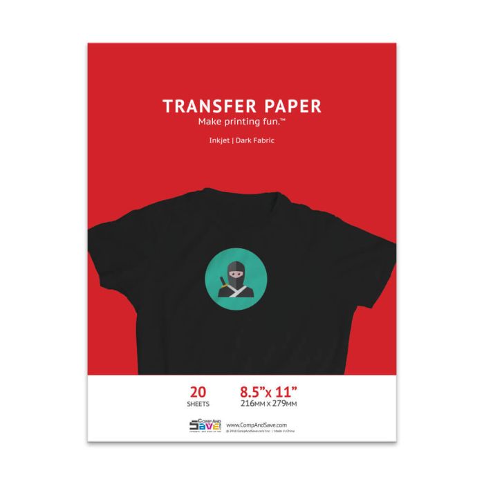 Inkjet heat transfer paper for dark cotton fabric