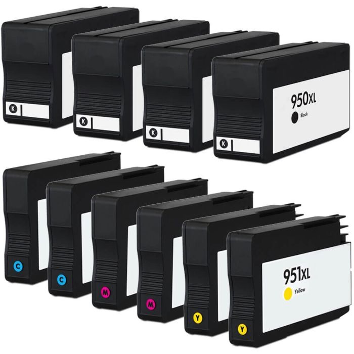 4 PK 950XL 951XL Ink Cartridge Black & Color Combo Set for HP 950