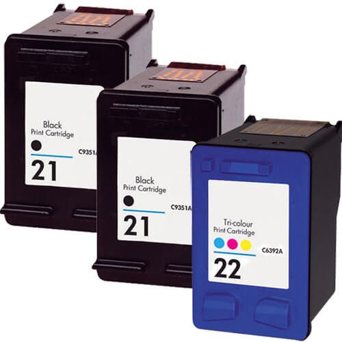 HP Ink 21 22 Cartridges - HP Ink 22 3-Pack @