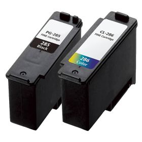 Canon 285 286 Ink Cartridges 2-Pack: 1 PG-285 Black, 1 CL-286 Tri-color