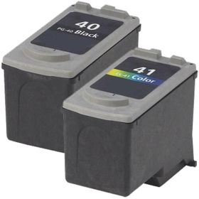 Canon PG-40 CL-41 Ink Cartridge Set of 2: 1 PG-40 Black, 1 CL-41 Color