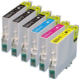 Epson 60 Ink Cartridges 6-Pack: 3 Black, 1 Cyan, 1 Magenta, 1 Yellow