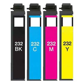 Epson Claria 232 Ink Cartridges Combo Pack of 4: 1 Black, 1 Cyan, 1 Magenta, 1 Yellow