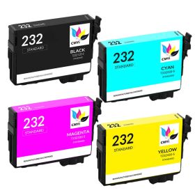 Epson Claria 232 Ink Cartridges Combo Pack of 4: 1 Black, 1 Cyan, 1 Magenta, 1 Yellow