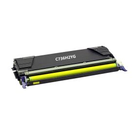 High Yield Lexmark C736H2YG Toner Cartridge Yellow, Single Pack