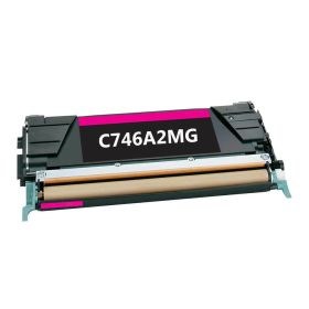 Lexmark C746A2MG Toner Cartridge Magenta, Single Pack