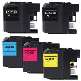 Compatible Brother LC203BK / LC203C / LC203M / LC203Y High Yield XL Printer Ink Cartridge