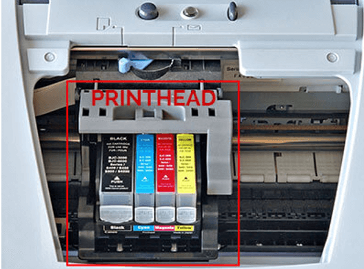 Integrated printhead with cartridges