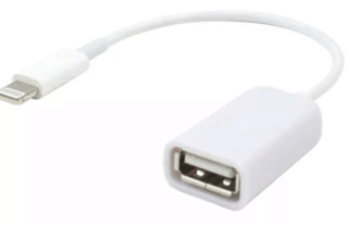 White USB On-the-go Cord