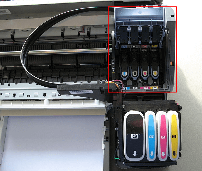 Integrated printhead without cartridges